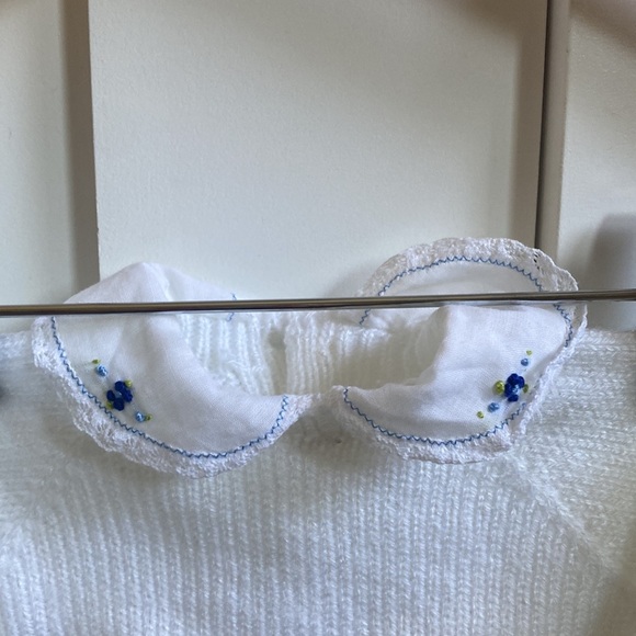 Vintage (‘81) 2pc baby outfit “floral embroidery” - Picture 6 of 7